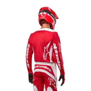 Bluza moto offroad Alpinestars Fluid Lurv rosu - alb