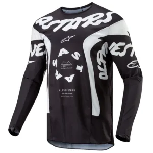 Bluza moto offroad Alpinestars Racer Hana negru - alb