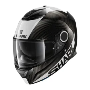 Casca SHARK SPARTAN CARBON SKIN culoare alb/negru