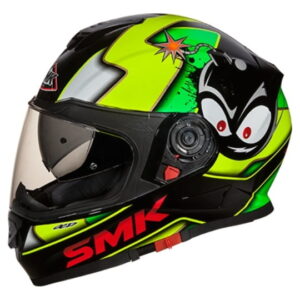 Casca integrala SMK TWISTER CARTOON Negru Fluo Verde Galben - Motortools Baia Mare