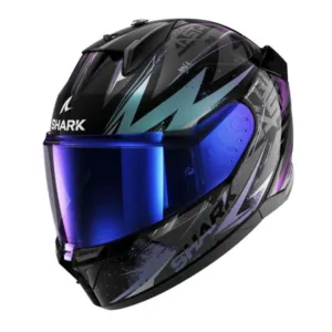 Casca moto SHARK D-SKWAL 3 BLAST-R negru - gri - violet - lucioasa