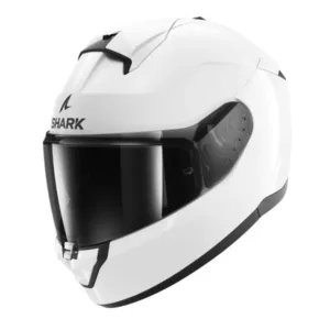 Casca moto SHARK RIDILL 2 BLANK alb lucios