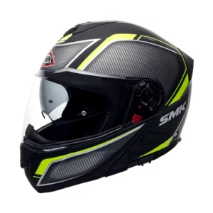 Casca rabatabila SMK GLIDE KYREN, negru mat - gri - galben