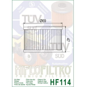 Filtru ulei, Cod OEM Honda 15412-HP7-A01 1 - mtmoto.ro Motortools Baia Mare