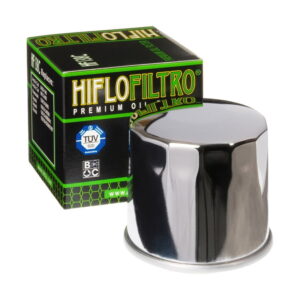 Filtru ulei cromat Hiflofiltro , Cod OEM Suzuki 16510-34E00 - mtmoto.ro Motortools Baia Mare