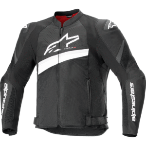 Geaca moto textil de vara Alpinestars T-GP PLUS R V4 AIRFLOW negru - alb