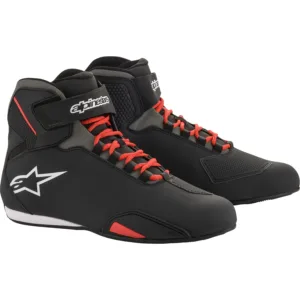 Ghete moto ALPINESTARS Sektor negru/rosu