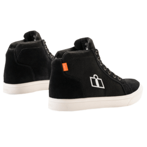 Ghete moto ICON CARGA CE negru - alb