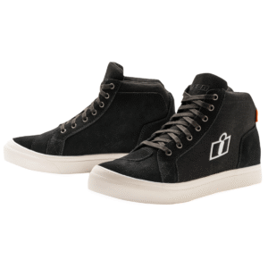 Ghete moto ICON CARGA CE negru - alb