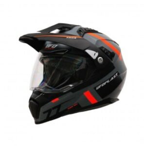 Casca moto enduro/ATV Ufo Aries gri/portocaliu