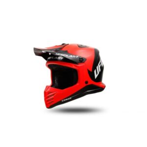 Casca motocross/enduro copii Ufo Plast Korey, culoare rosu/negru