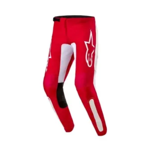Pantaloni offroad Alpinestars Fluid Lurv rosu - alb
