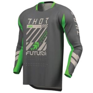 Bluza moto Off Road THOR LAUNCHMODE FUTURA GRAY/GREEN