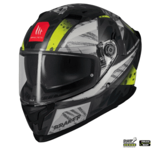 Casca Moto MT Helmets Full-Face Braker SV Fury C6 Grey/Yellow Glossy