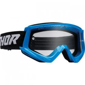 Ochelari Thor Combat Racer, albastru/negru, sticla clara