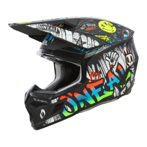 Casca offroad O'Neal 3SRS Rancid Black/White-Copii