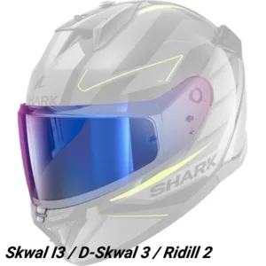 Viziera albastru/iridium casca Shark D-SKWAL 3; RIDILL 2; SKWAL i3